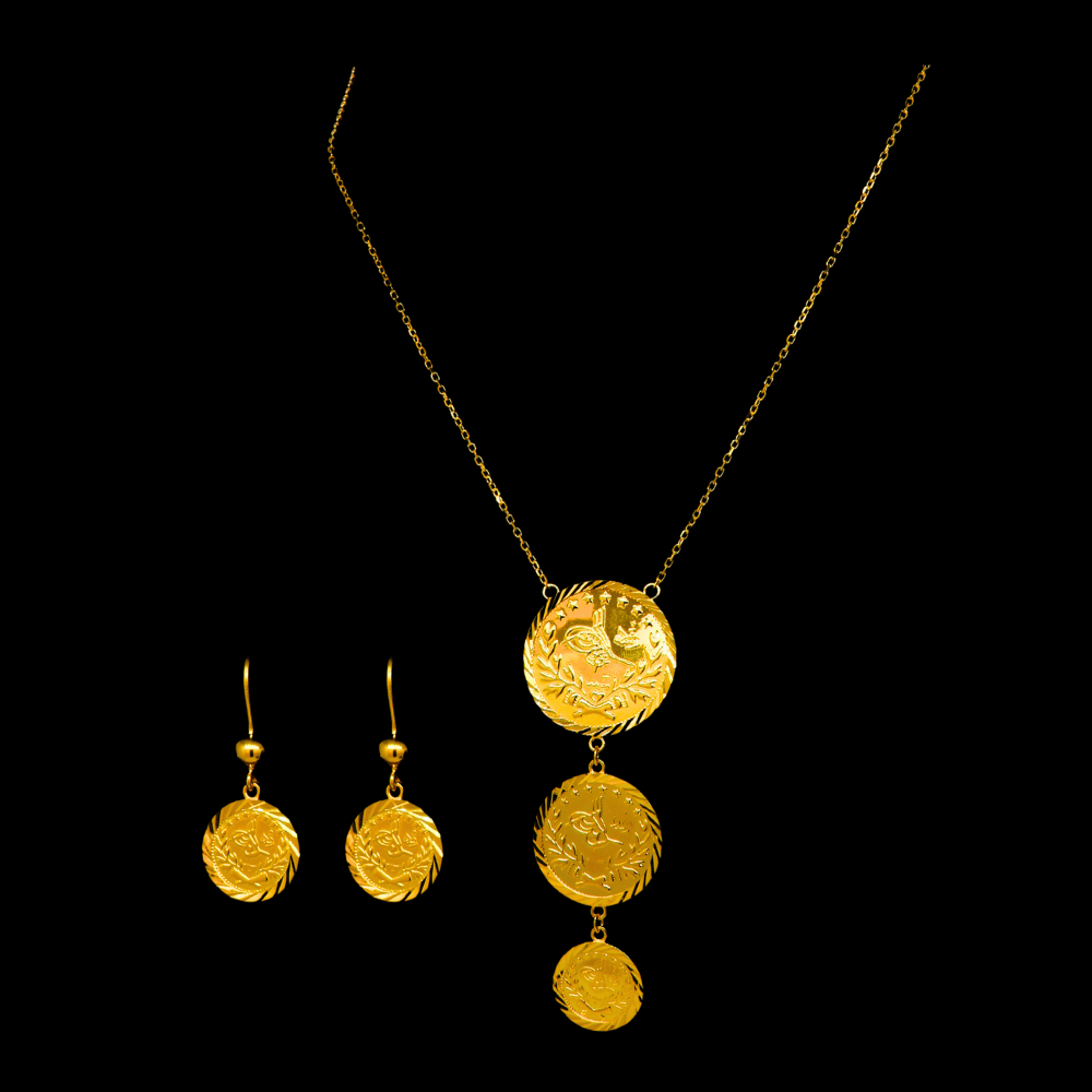 21K Gold Necklace Set